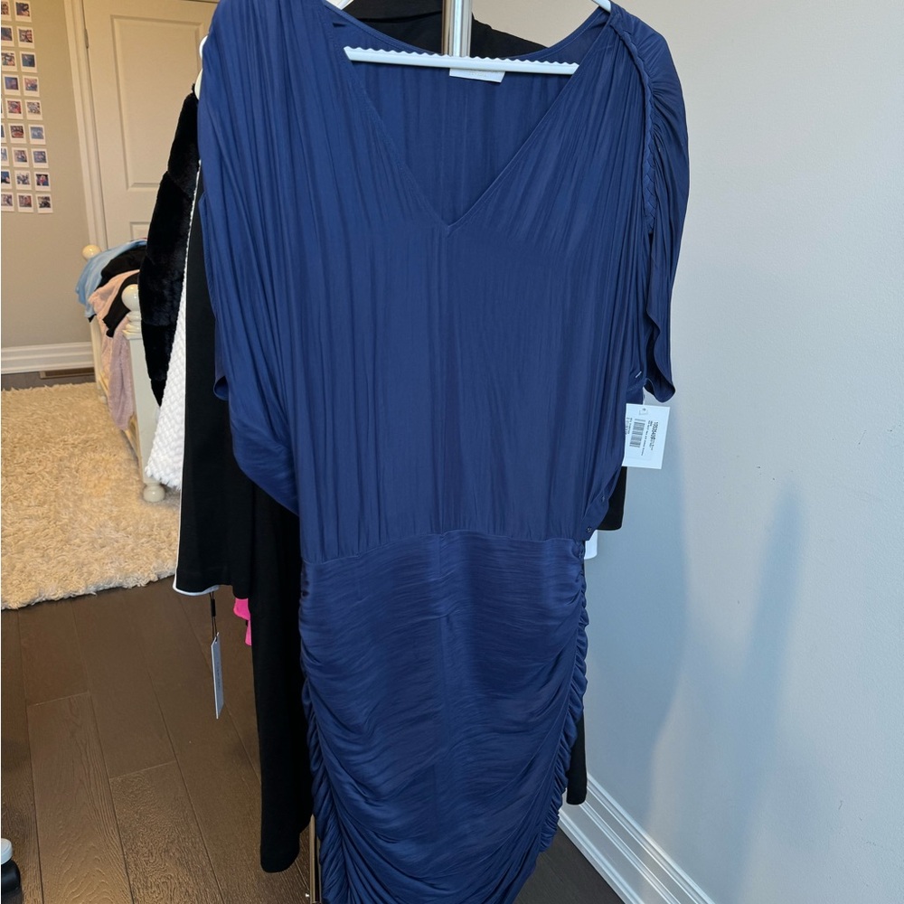 Dark Blue Elegant Ramy Brooke Dress.  Size S